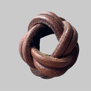 Vintage Turks Knot Boy Scout Hand Woven Wicker Neckerchief Slide